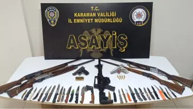 Karaman'da asayiş uygulamalarında 11 kişi tutuklandı