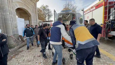 Selimiye Cami restorasyonunda iş kazası ; 1 yaralı