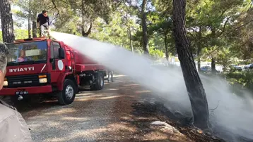Antalya'da orman yangının eşiğinden dönüldü