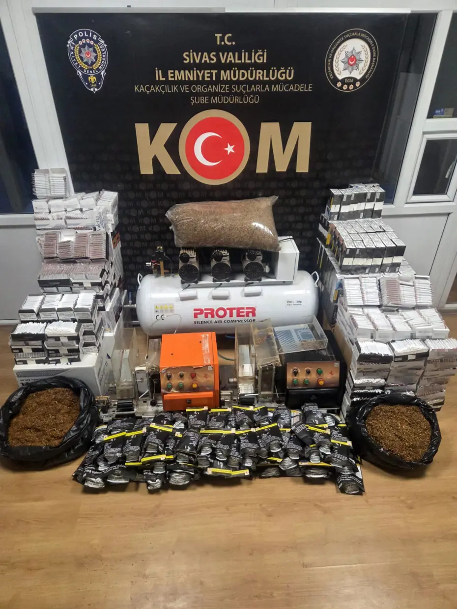 Sivas'da kaçakçılık operasyonunda 5 gözaltı