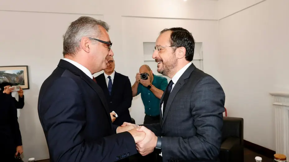 KKTC Cumhurbaşkanı Erhürman'dan Rum yönetimiyle ilk görüşme