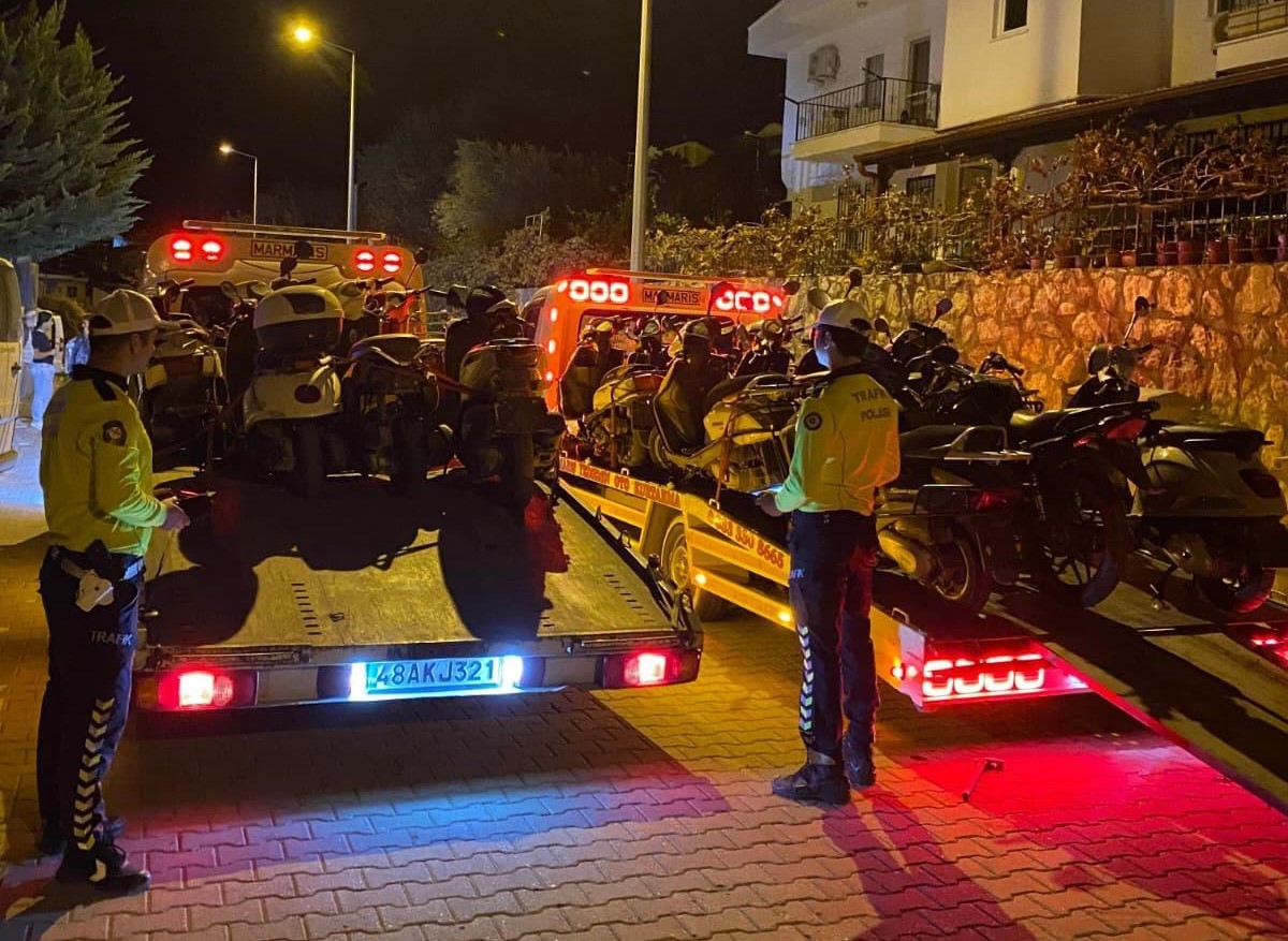 Datça'da motosikletlere trafik denetimi uygulandı