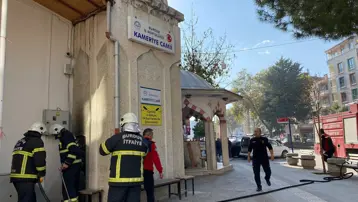 Burdur'da cami minaresinde yangın çıktı