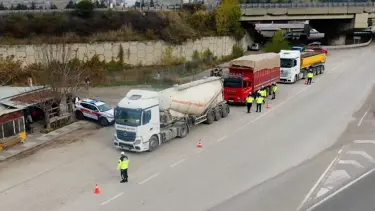 Bolu'da kış lastiği denetimi yapıldı