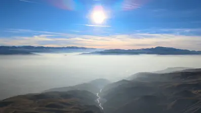 Erzincan'ın Keşiş Dağları’nda eşsiz sis manzarası