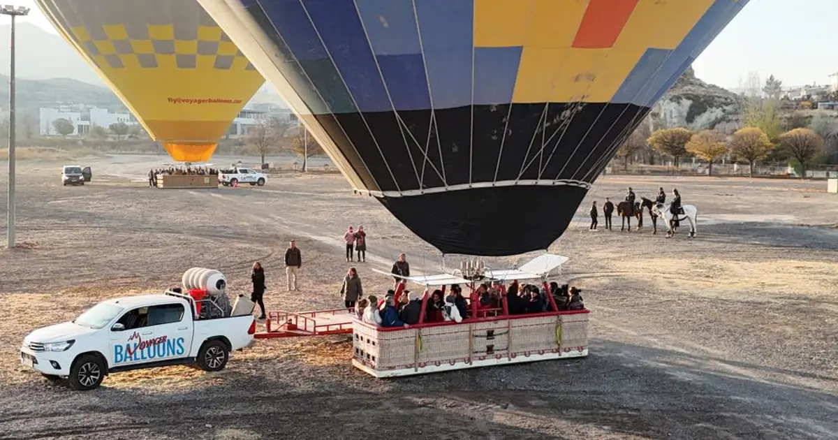 Kapadokya'da balonlar öğretmenler için havalandı