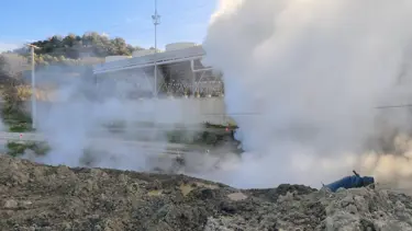 Aydın'da jeotermal iletişim hattı patladı