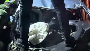 Erzurum'da hayvan yüklü kamyona çarptı: 1 ölü