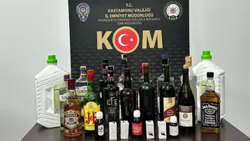 Kastamonu'da 15 şişe el yapımı alkol bulundu