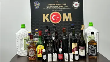 Kastamonu'da 15 şişe el yapımı alkol bulundu