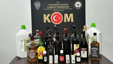 Kastamonu'da 15 şişe el yapımı alkol bulundu