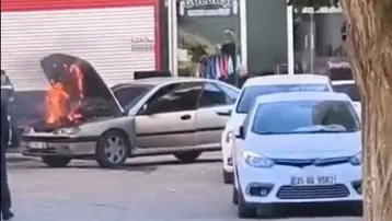 Şanlıurfa'da seyir halindeki araç yandı