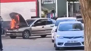 Şanlıurfa'da seyir halindeki araç yandı