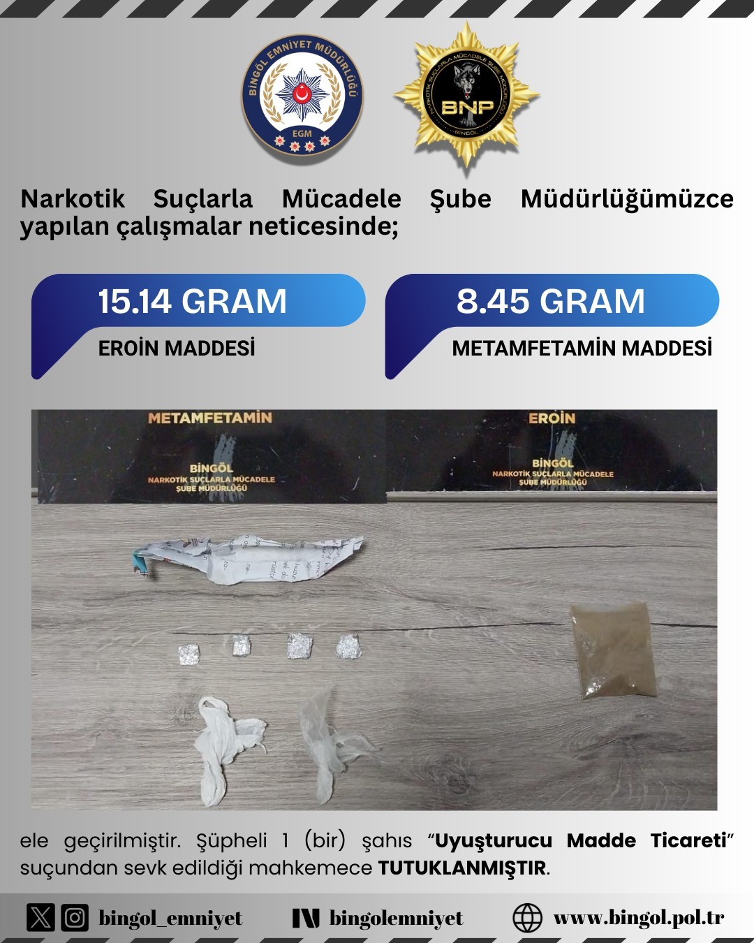 Bingöl'de uyuşturucu operasyonu