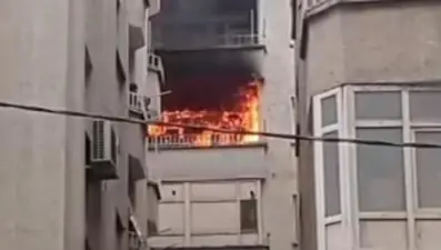 Şanlıurfa'da beş katlı binada yangın paniği