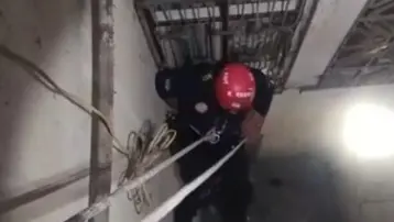 Yaramaz kediyi itfaiye ekipleri kurtardı