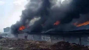 Gaziantep Nurdağı'nda depo yangını
