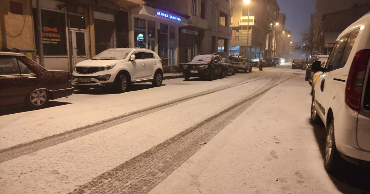 Ardahan yağan karla beyaza büründü