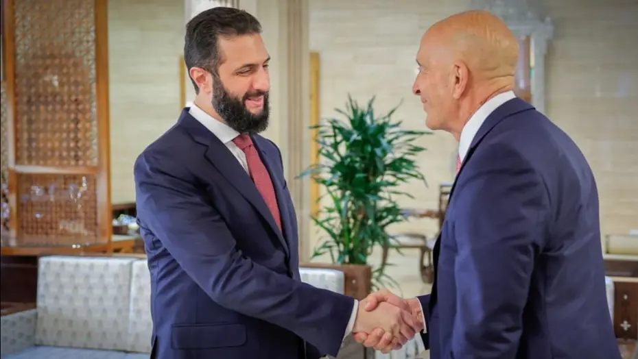 Suriye Devlet Başkanı Şara, ABD'nin Suriye Özel Temsilcisi Barrack'ı kabul etti