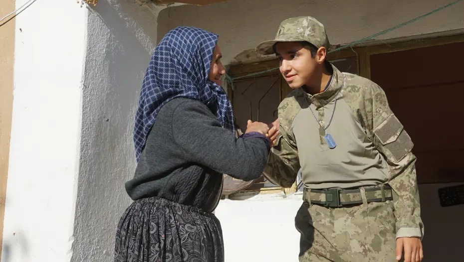 13 yaşındaki otizmli Cafer'in askerlik hayali gerçek oldu