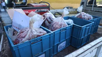 Otobüs bagajından kilolarca kaçak et çıktı