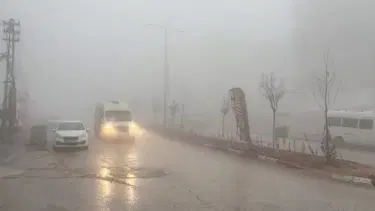 Besni'de yoğun sis etkili oldu