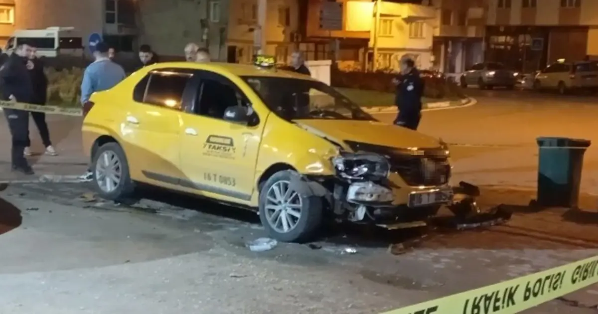 Arkadaşının taksisini çalan şüpheli, kaza yapınca yakalandı