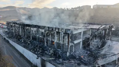 10 saat boyunca yanan fabrikanın son hali