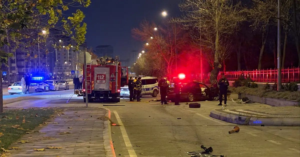 200 metre savrulan araçta 1 ölü, 1 ağır yaralı