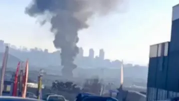 Ankara'da yangın. Kara dumanlar gökyüzüne yükseldi