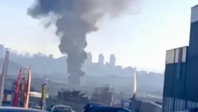 Ankara'da yangın. Kara dumanlar gökyüzüne yükseldi