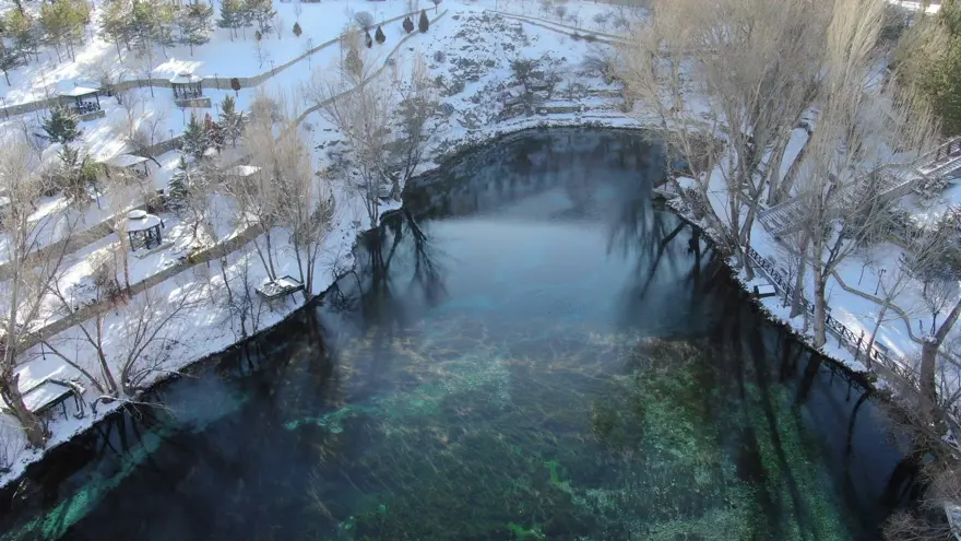 Her yer dondu bir orası donmadı; "Bozkırın nazar boncuğu" kaynıyor  1