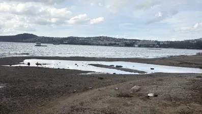 Bodrum’da korkutan görüntü. Deniz çekildi