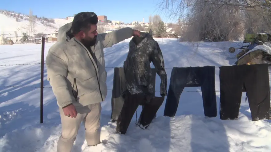 Eksi 21 derece soğuk dondurdu. Çamaşırlar kaskatı kesildi, göller dondu 3