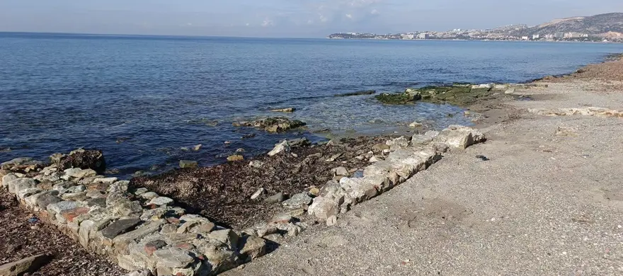 Fırtınadan sonra ortaya çıktı. Kol ve bacak kemikleri taşların arasına gizlenmiş 4