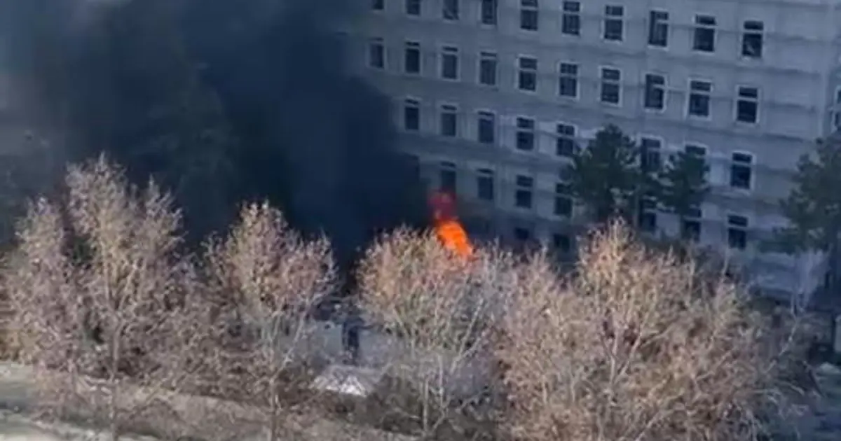 İçişleri Bakanlığı yerleşkesinde konteyner yangını