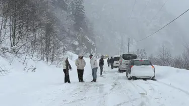 Trabzon'da çığ düştü. Karayolu ulaşıma kapandı