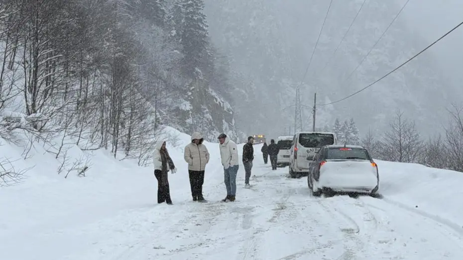 Trabzon’da çığ düştü. Karayolu ulaşıma kapandı