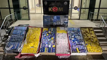 Piyasa değeri 3 buçuk milyon lira olan 40 bin kaçak sigara yakalandı