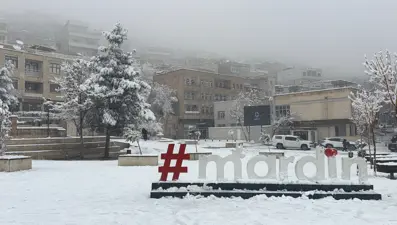 Mardin’de kar yağışı etkili oluyor