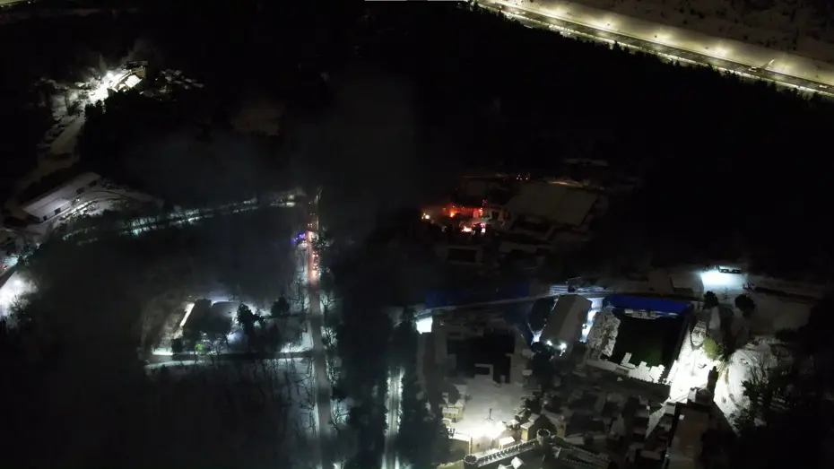 TRT film platosunda yangın