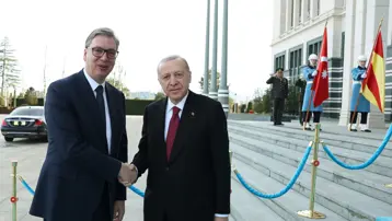 Cumhurbaşkanı Erdoğan, Sırbistan Cumhurbaşkanı Vucic ile bir araya geldi