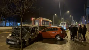 Çorlu'da 4 araçlık zincirleme trafik kazası