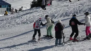 Uludağ'da haftasonu güneşli hava yoğunluğu yaşandı
