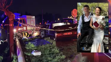 6 aylık evli çifti ayıran kaza. Elektrik direğine çarptılar