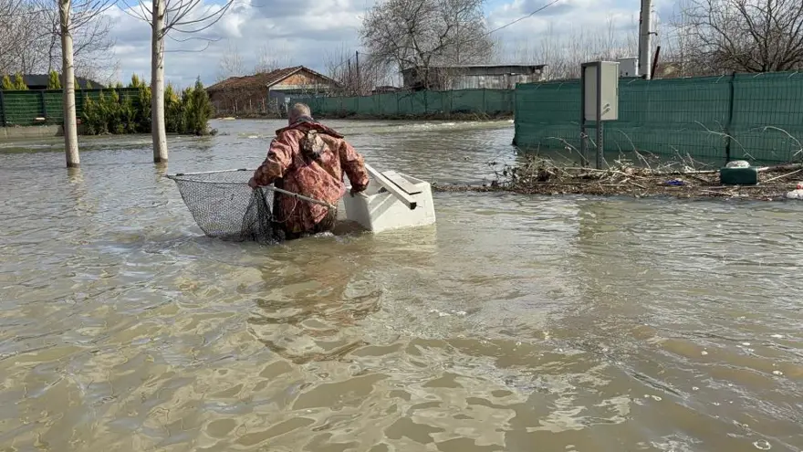Edirne'de tarlada balık tuttular 
