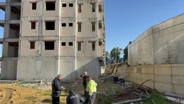 Antalya'da inşaat kazası, işçi ağır yaralı