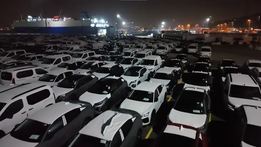Yüzlerce sıfır araç limana indi. Liman oto galeriye döndü 4