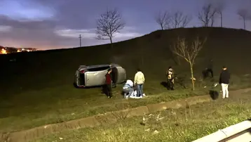 Aracıyla şarampole uçtu, 5'inci defa alkollü çıktı