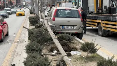 Karşıdan karşıya geçerken korkutan kaza